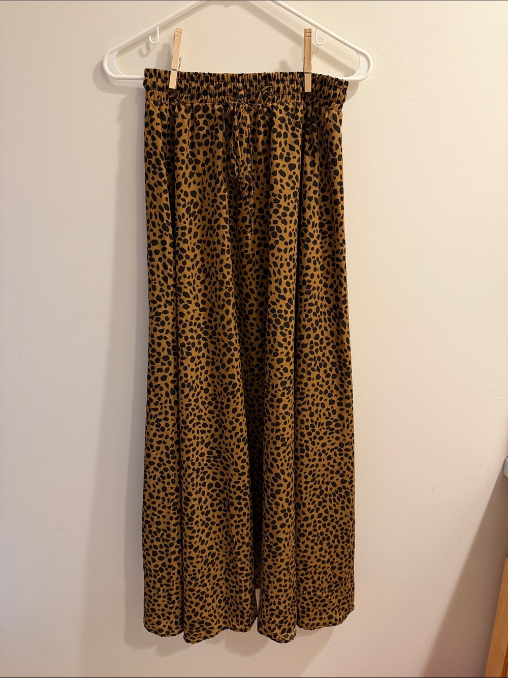 Women's Brown Leopard Print Maxi Skirt